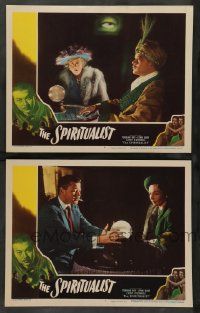2w839 AMAZING MR. X 2 LCs '48 The Spiritualist Turhan Bey w/ crystal ball looking into the future!