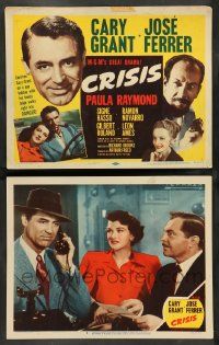 2w865 CRISIS 2 LCs '50 Cary Grant, Paula Raymond, Jose Ferrer, Signe Hasso, Gilbert Roland, w/ TC!