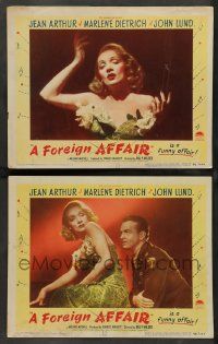 2w881 FOREIGN AFFAIR 2 LCs '48 great images of sexy Marlene Dietrich, John Lund!