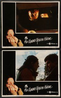 2w890 HE KNOWS YOU'RE ALONE 2 LCs '80 every girl is frightened the night before her wedding!