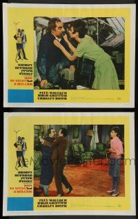 2w895 HOW TO STEAL A MILLION 2 LCs '66 border art of Audrey Hepburn & Peter O'Toole by McGinnis!