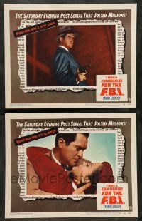2w896 I WAS A COMMUNIST FOR THE FBI 2 LCs '51 Frank Lovejoy, red scare film noir!