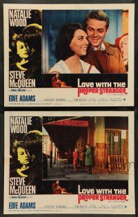 2w914 LOVE WITH THE PROPER STRANGER 2 LCs '64 great images of Steve McQueen, Natalie Wood!