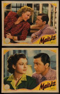 2w919 MAISIE 2 LCs '39 pretty blonde Ann Sothern in title role, Robert Young!