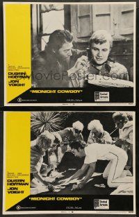2w927 MIDNIGHT COWBOY 2 LCs '69 Dustin Hoffman, Jon Voight, Vaccaro, John Schlesinger classic!