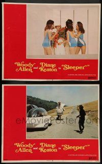 2w968 SLEEPER 2 LCs '74 Woody Allen, Diane Keaton, wacky futuristic sci-fi comedy!