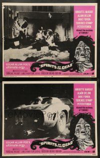 2w971 SPIRITS OF THE DEAD 2 LCs '69 Brigitte Bardot directed by Malle, Terence Stamp by Fellini!