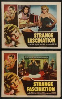 2w975 STRANGE FASCINATION 2 LCs '52 Hugo Haas couldn't leave sexy bad girl Cleo Moore alone!