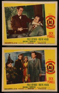 2w977 TALL TARGET 2 LCs '51 Anthony Mann film noir, Dick Powell & Paula Raymond!
