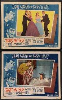 2w978 THAT'S MY BOY 2 LCs '51 cool images wacky college students Dean Martin & Jerry Lewis!