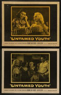 2w990 UNTAMED YOUTH 2 LCs '57 images of John Russell, sexy bad Mamie Van Doren & sexy girls!