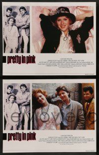 2w316 PRETTY IN PINK 8 English LCs '86 great images of Molly Ringwald, Andrew McCarthy & Jon Cryer!