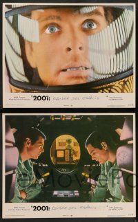 2w431 2001: A SPACE ODYSSEY 7 LCs R72 Stanley Kubrick sci-fi classic, Gary Lockwood, Keir Dullea!