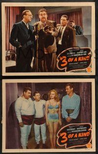 2w705 3 OF A KIND 3 LCs '44 cool images of Billy Gilbert & Shemp Howard, sexiest June Lang!