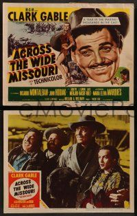2w050 ACROSS THE WIDE MISSOURI 8 LCs '51 great images of Clark Gable & sexy Maria Elena Marques!