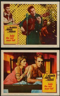 2w549 BABY THE RAIN MUST FALL 5 LCs '65 great images of Steve McQueen & pretty Lee Remick!