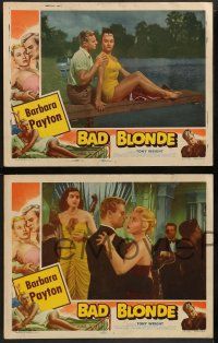 2w714 BAD BLONDE 3 LCs '53 classic sexy bad girl image, they called me bad...spelled M-E-N!