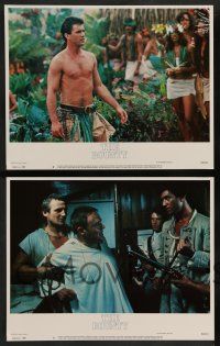 2w088 BOUNTY 8 LCs '84 barechested Mel Gibson & island natives, Mutiny on the Bounty!