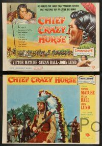 2w106 CHIEF CRAZY HORSE 8 LCs '55 Native American Indian Victor Mature smashed Custer!