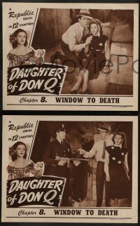 2w605 DAUGHTER OF DON Q 4 chapter 8 LCs '46 Lorna Gray, Kirk Alyn, serial, Window to Death!