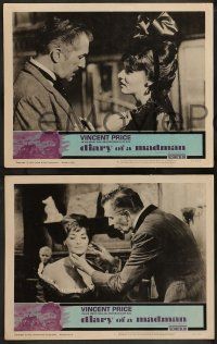 2w732 DIARY OF A MADMAN 3 LCs '63 cool images of Vincent Price & Nancy Kovack!