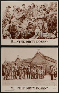 2w134 DIRTY DOZEN 8 int'l LCs R75 Charles Bronson, Jim Brown, Lee Marvin, Aldrich WWII classic!