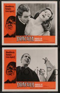 2w139 DRACULA PRINCE OF DARKNESS 8 LCs '66 Hammer, great images of vampire Christopher Lee