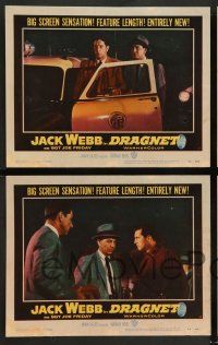 2w140 DRAGNET 8 LCs '54 Jack Webb as detective Joe Friday, Ben Alexander as Frank Smith!