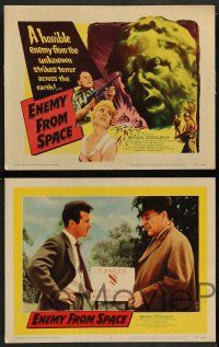 2w148 ENEMY FROM SPACE 8 LCs '57 Val Guest's Quatermass II, sequel to Quartermass Xperiment!