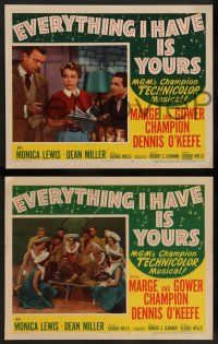 2w737 EVERYTHING I HAVE IS YOURS 3 LCs '52 great images of Marge & Gower Champion, dancing!