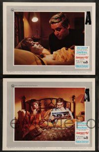 2w613 FAHRENHEIT 451 4 LCs '67 Francois Truffaut, Ray Bradbury, Oskar Werner sci-fi classic!