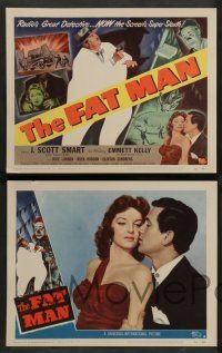 2w155 FAT MAN 8 LCs '51 circus worker pleads with detective J. Scott Smart, William Castle!
