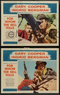 2w497 FOR WHOM THE BELL TOLLS 6 LCs R57 Gary Cooper & Ingrid Bergman, Hemingway!