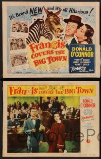2w173 FRANCIS COVERS THE BIG TOWN 8 LCs '53 the talking mule, Donald O'Connor, Yvette Dugay!