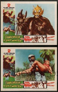 2w744 FRANKENSTEIN MEETS THE SPACE MONSTER/CURSE OF VOODOO 3 LCs '65 creature and native rituals!