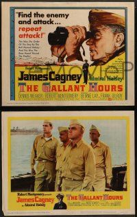 2w177 GALLANT HOURS 8 LCs '60 James Cagney as Admiral Bull Halsey gets a shot, Dennis Weaver!