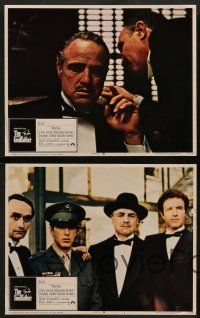 2w559 GODFATHER 5 int'l LCs '72 Brando, Pacino, great images from Francis Ford Coppola classic!