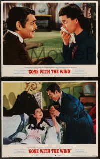 2w184 GONE WITH THE WIND 8 LCs R68 Clark Gable, Vivien Leigh, Terpning artwork, all-time classic!