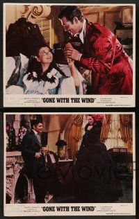 2w560 GONE WITH THE WIND 5 int'l LCs R80 Clark Gable, Vivien Leigh, burning Atlanta, classic!