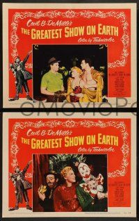 2w189 GREATEST SHOW ON EARTH 8 LCs '52 DeMille circus classic,Charlton Heston, James Stewart!