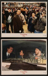 2w192 GROUNDHOG DAY 8 LCs '93 Bill Murray, Andie MacDowell, Chris Elliott, directed by Harold Ramis!