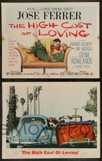 2w205 HIGH COST OF LOVING 8 LCs '58 great images of Gena Rowlands & Jose Ferrer!