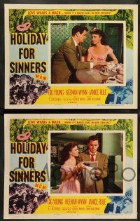 2w504 HOLIDAY FOR SINNERS 6 LCs '52 Gig Young, Keenan Wynn, Janice Rule, love wears a mask!