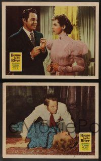 2w507 HOUSE BY THE RIVER 6 LCs '50 Fritz Lang, Louis Hayward, Lee Bowman, Jane Wyatt!