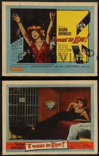 2w213 I WANT TO LIVE 8 LCs '58 Susan Hayward as Barbara Graham, image of women's prison!