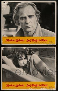 2w231 LAST TANGO IN PARIS 8 int'l LCs '73 Marlon Brando & sexy Maria Schneider, Bernardo Bertolucci