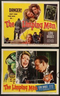 2w236 LIMPING MAN 8 LCs '53 Lloyd Bridges, Moira Lister, Danger! Don't turn your back!