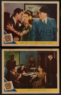 2w772 MAIN STREET AFTER DARK 3 LCs '45 Edward Arnold, Hume Cronyn, true story of girl gangsters!