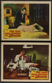 2w515 MAN WHO TURNED TO STONE 6 LCs '57 Victor Jory practices unholy medicine, cool horror art!