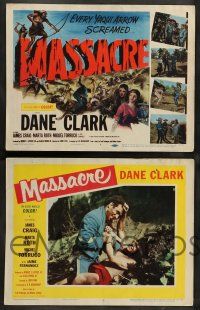 2w252 MASSACRE 8 LCs '56 Dane Clark, Native Americans, a woman's revenge, a man's greed!